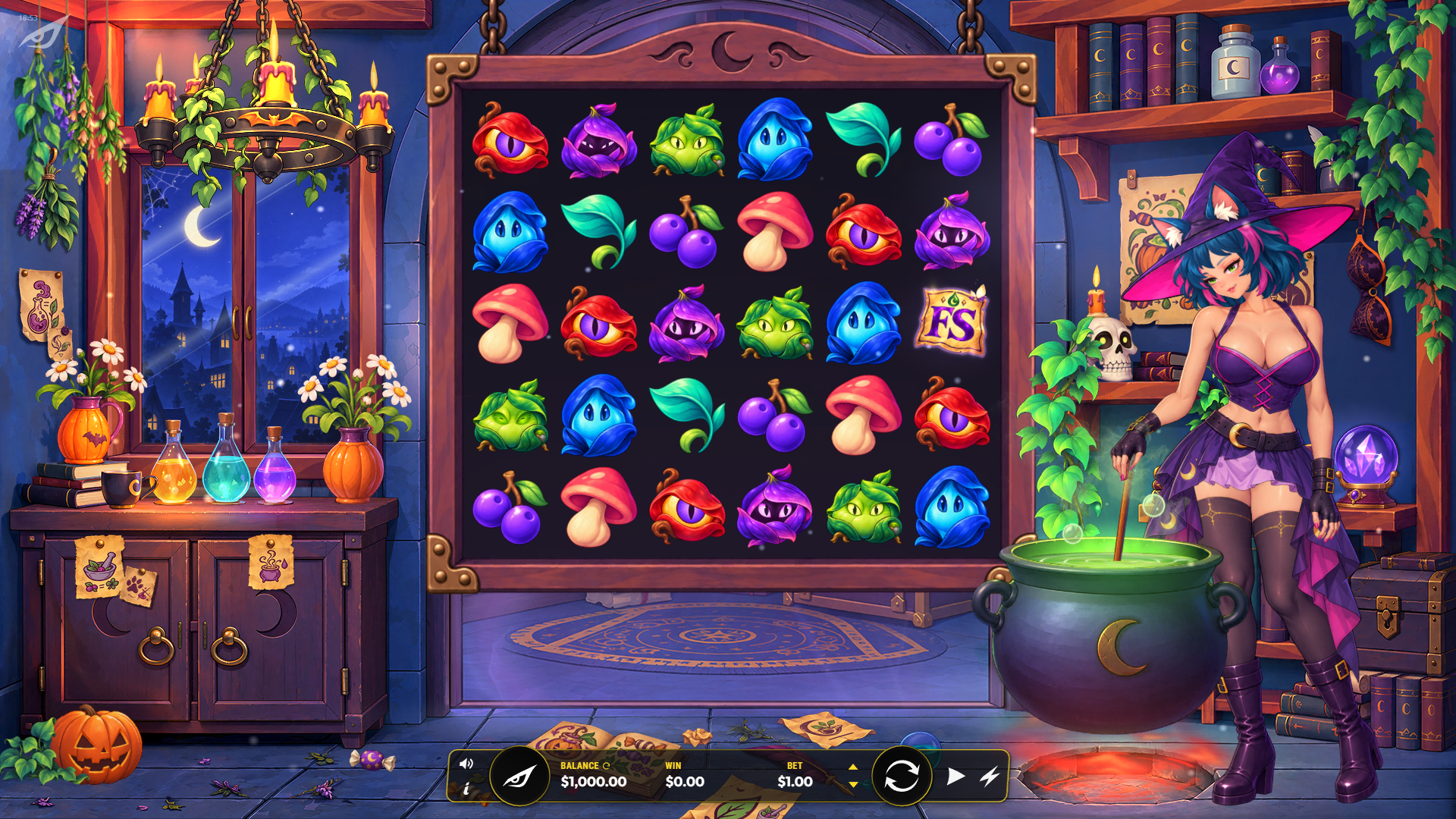 Spooky Kitty slot gameplay reels