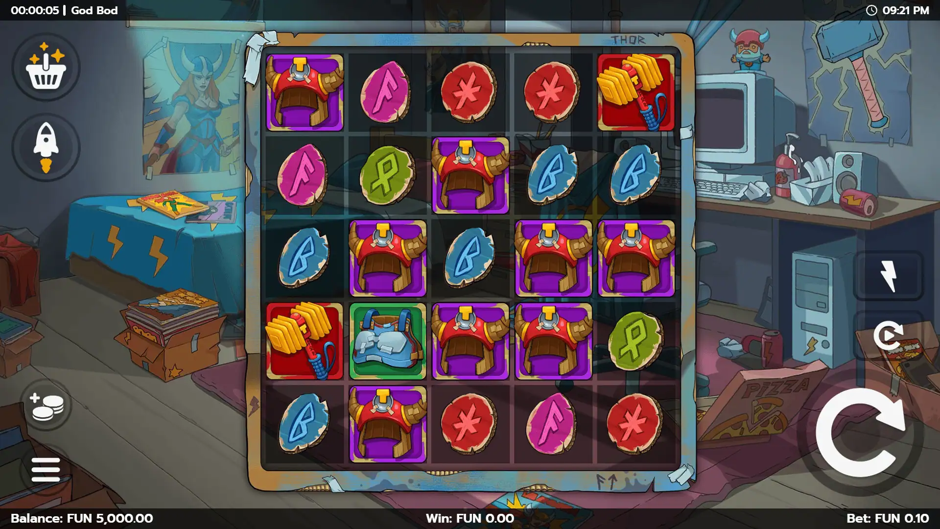 God Bod slot gameplay reels