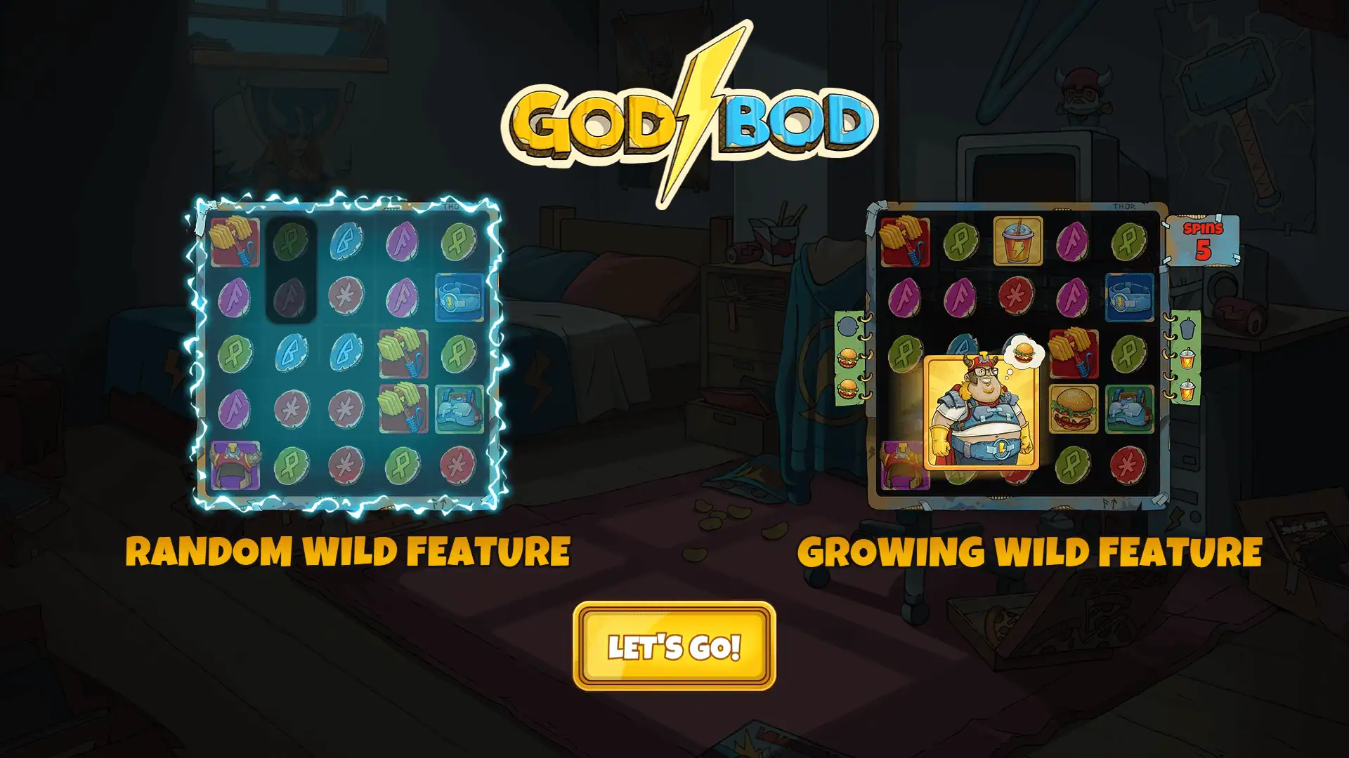 God Bod slot intro screen
