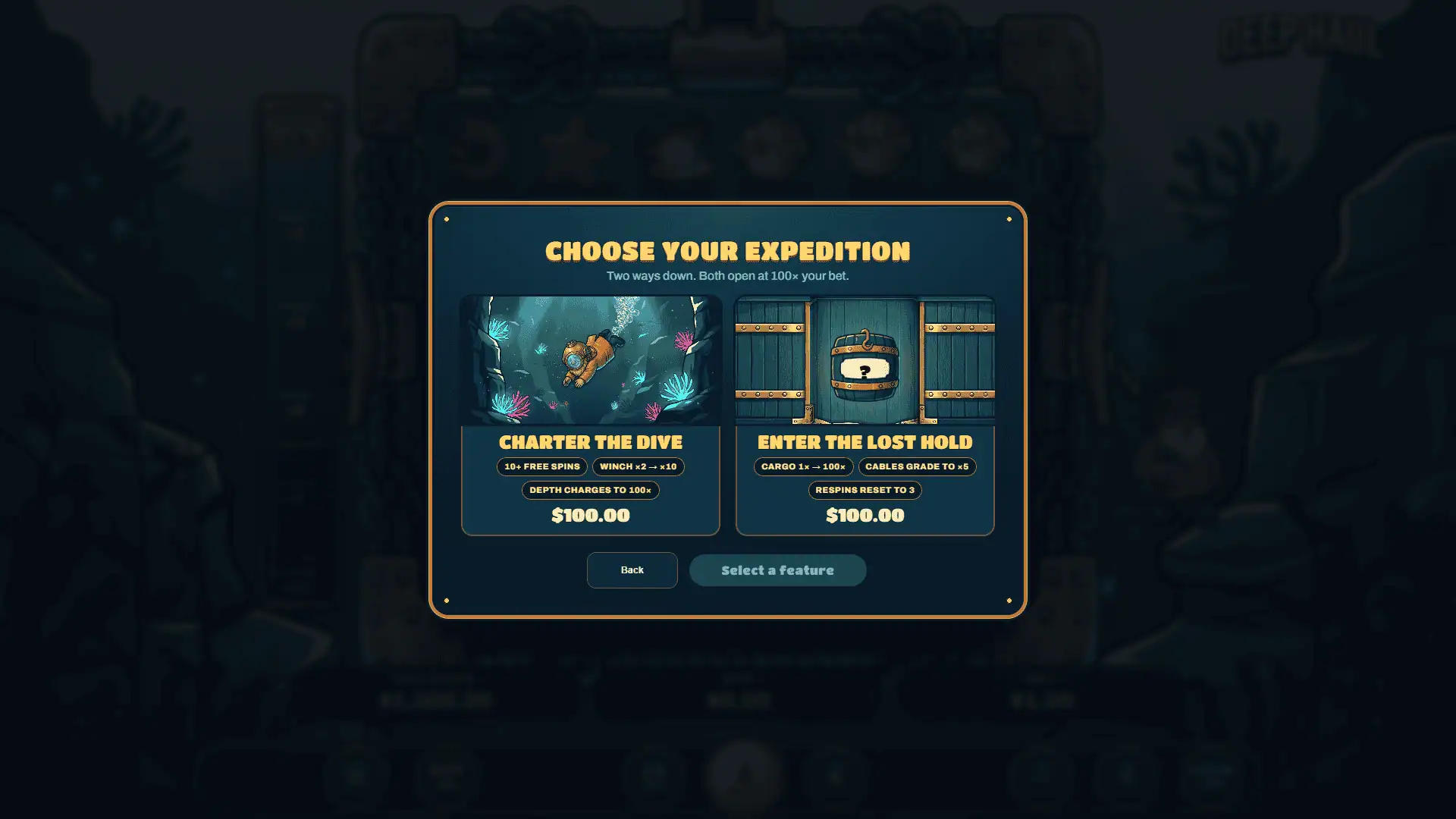 Deep Haul bonus buy menu