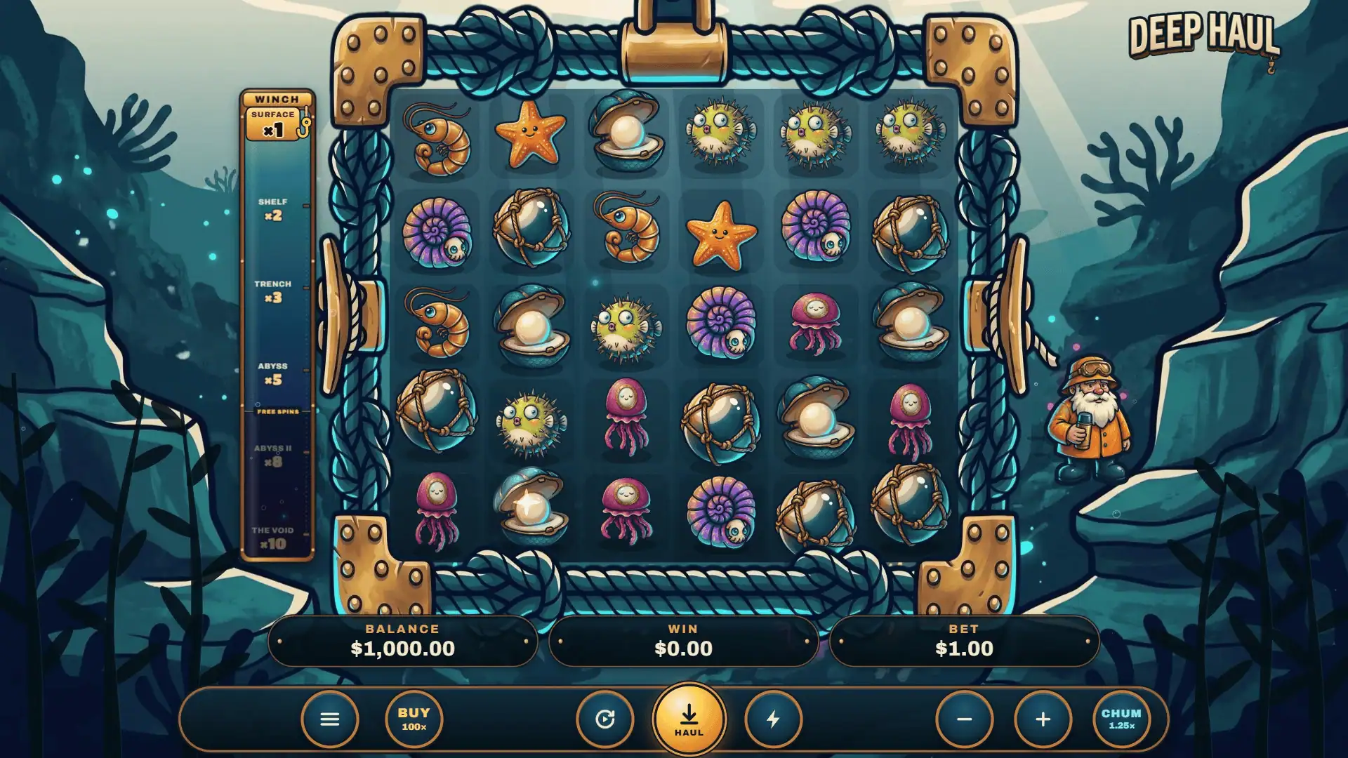 Deep Haul slot gameplay reels