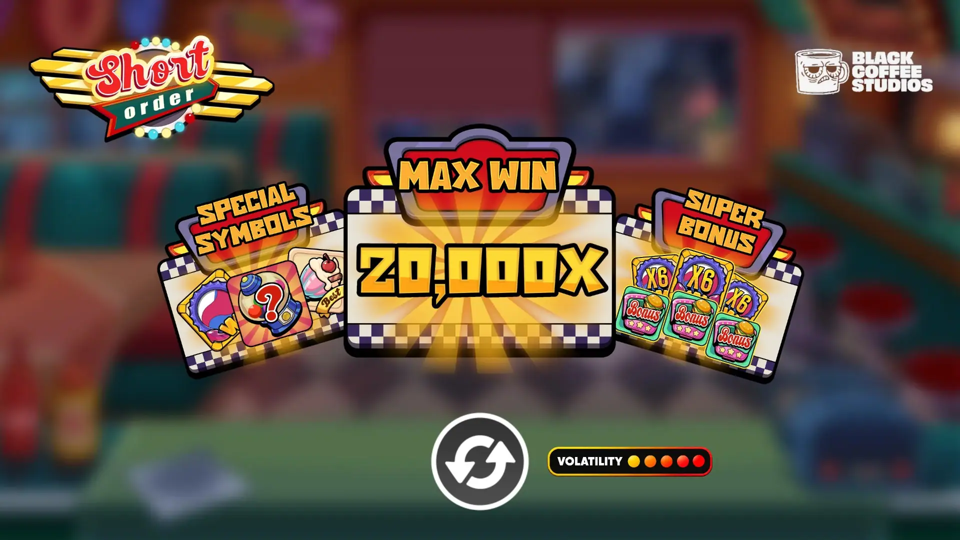 Short Order slot intro screen