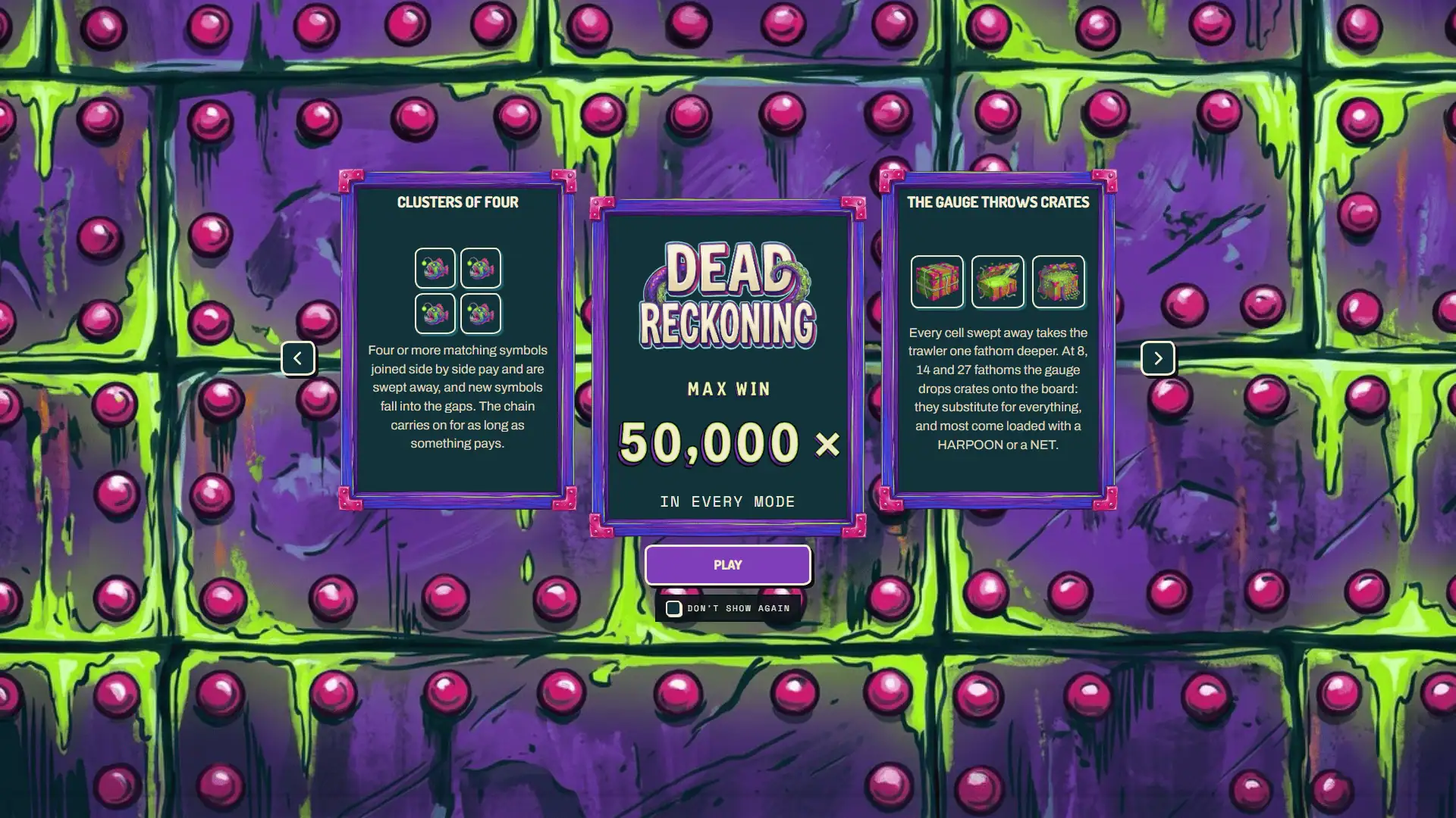 Dead Reckoning slot intro screen