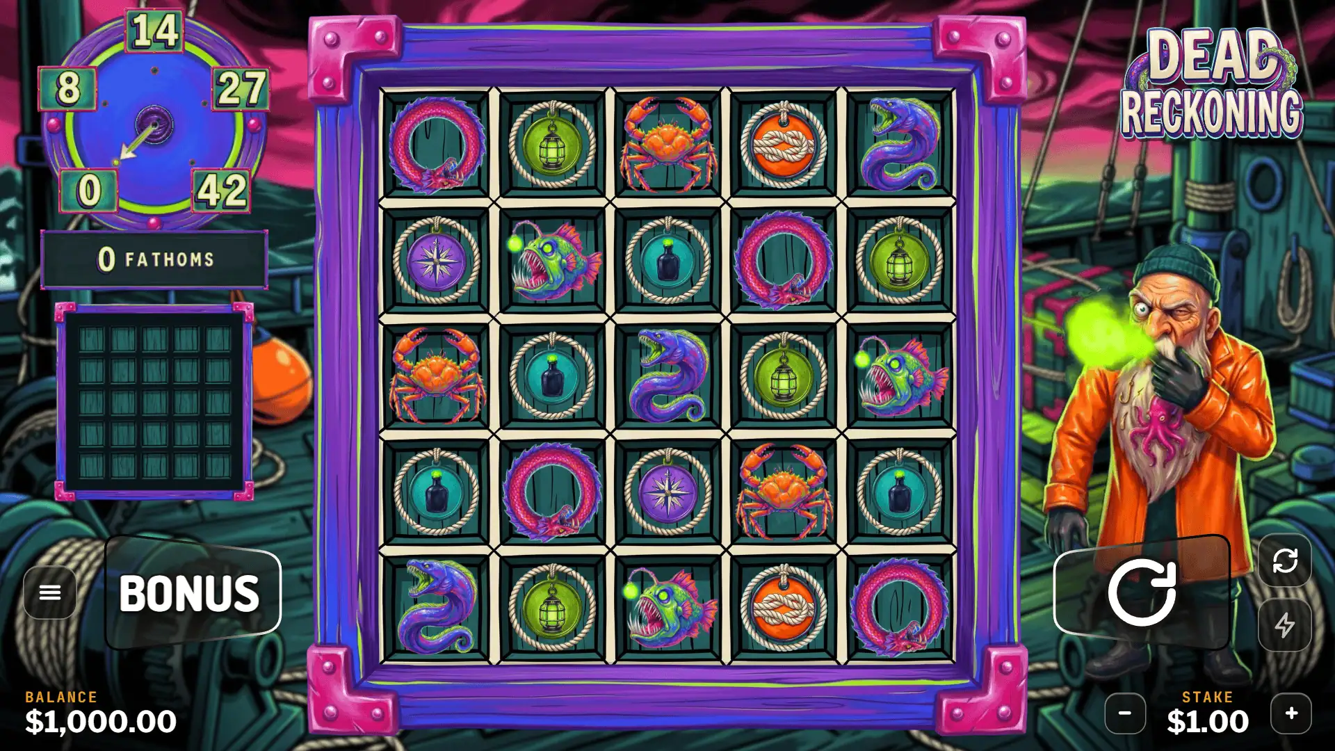 Dead Reckoning slot gameplay reels
