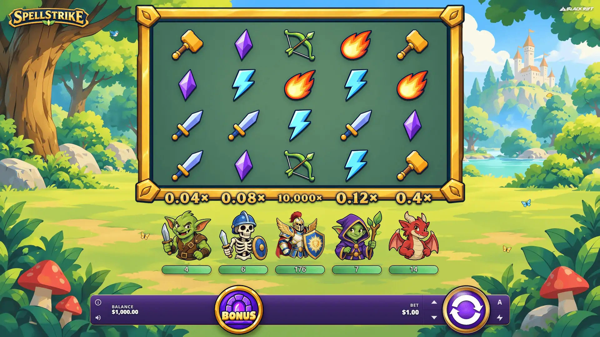 Spellstrike slot gameplay reels
