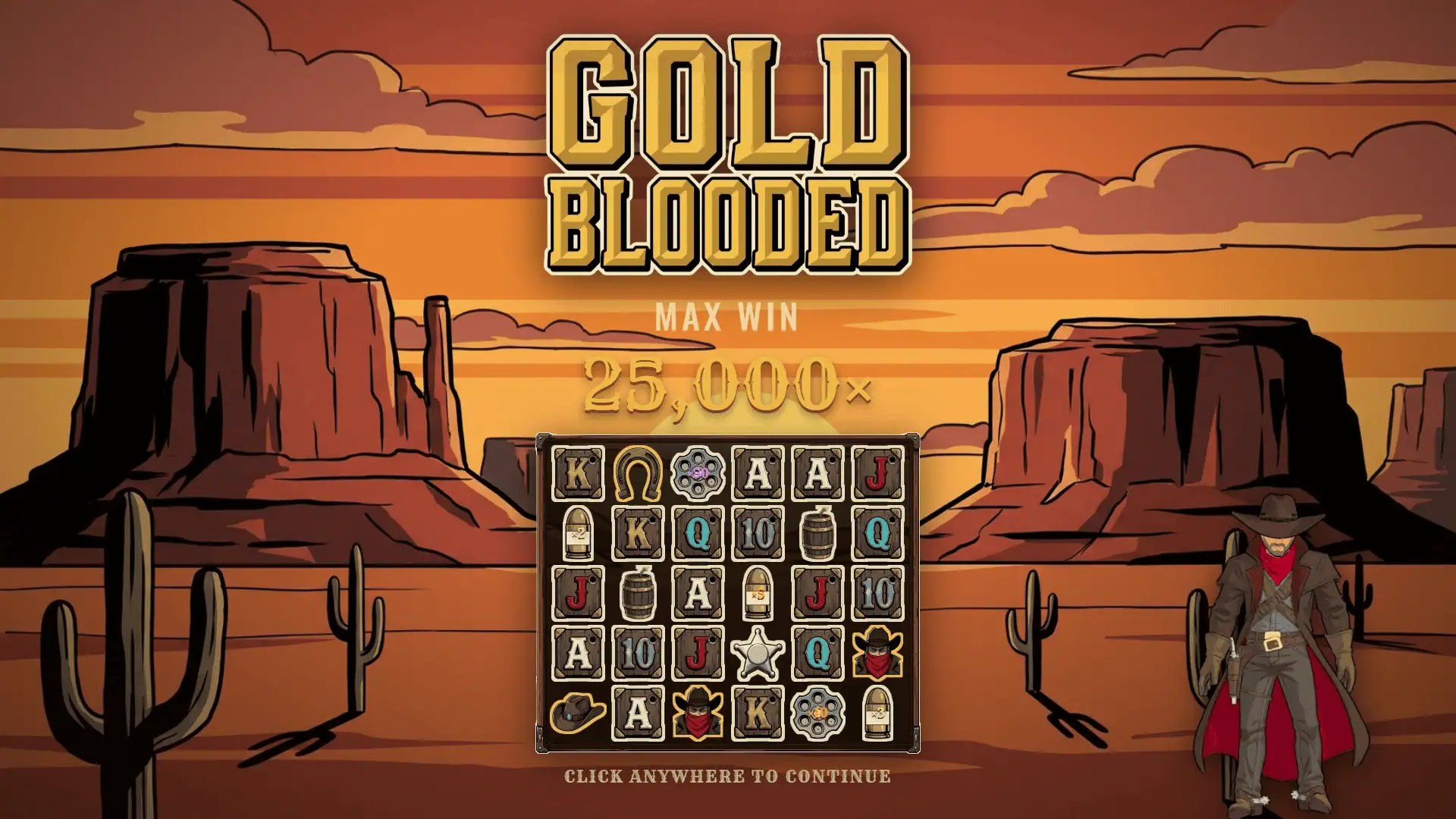 Gold Blooded slot intro screen