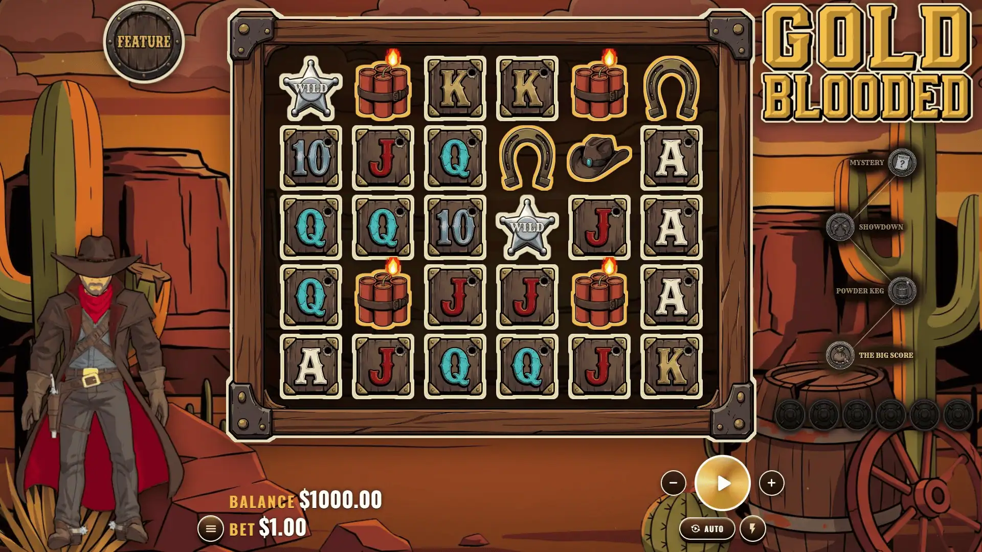Gold Blooded slot gameplay reels