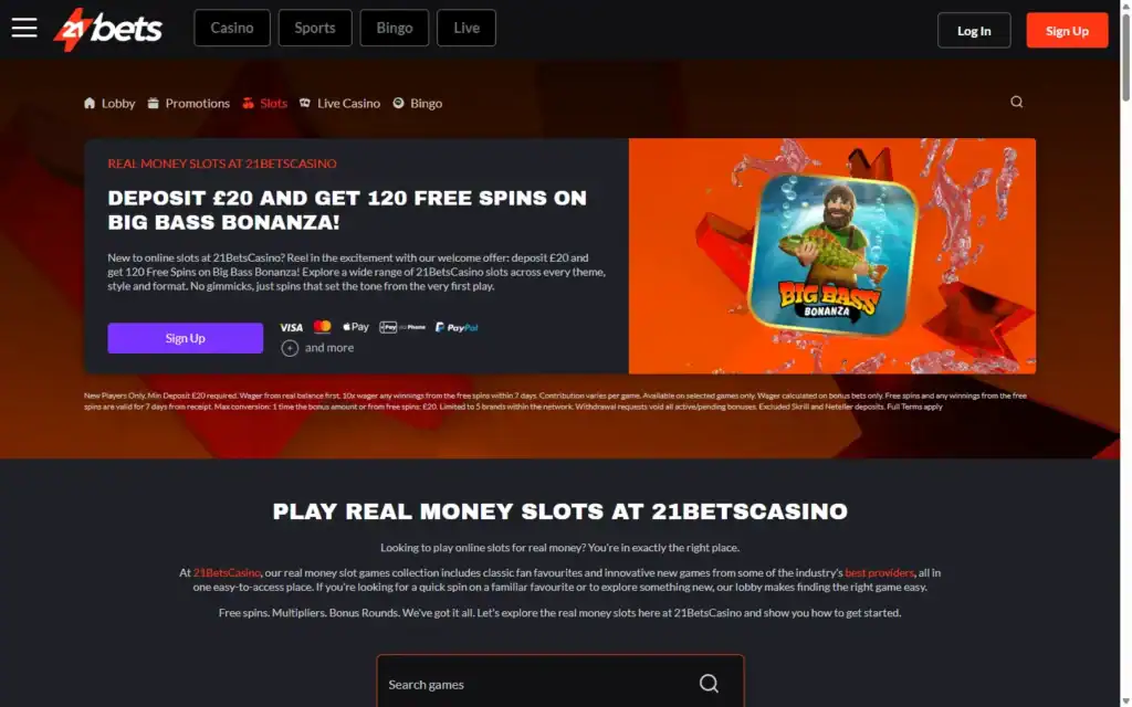 21Bets Casino: Slots