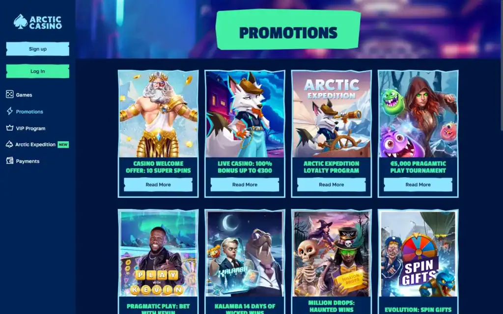 Arctic Casino: Bonus