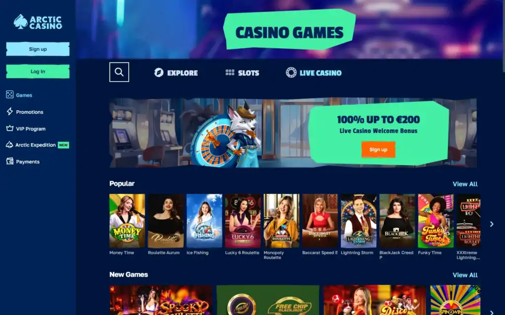 Arctic Casino: Live Casino