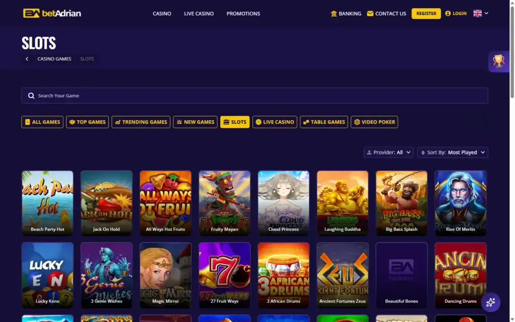 Betadrian Casino: Slots