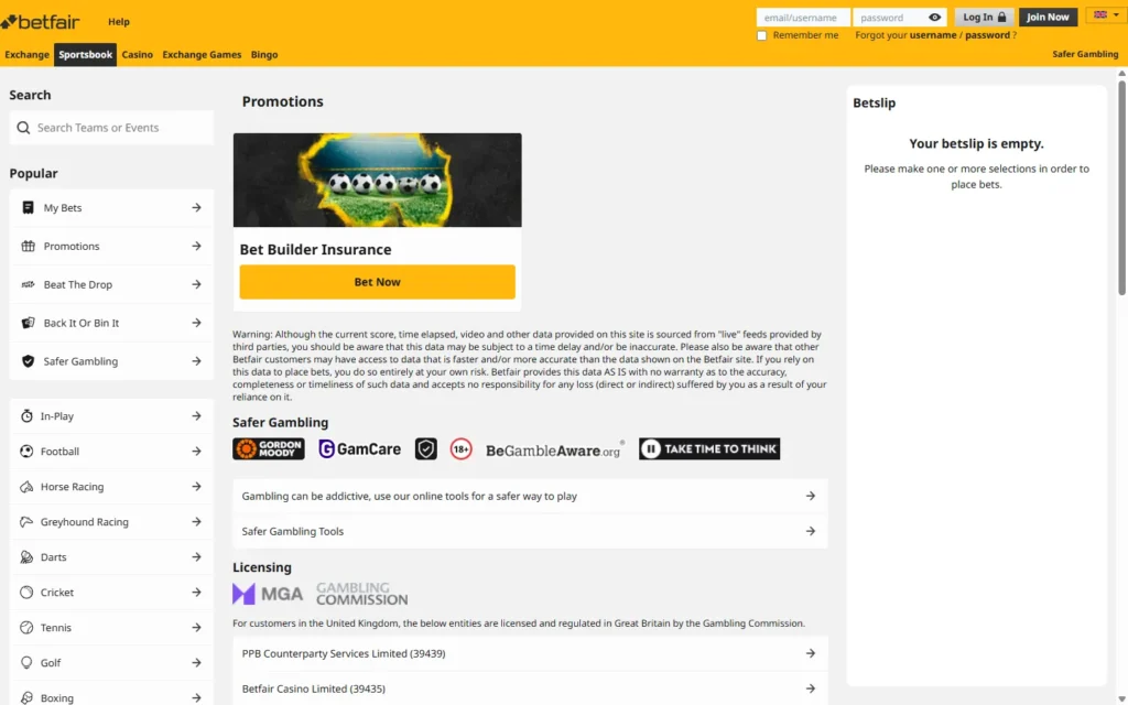 Betfair Sport: Bonus