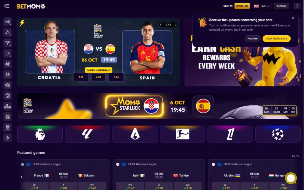 Betmomo Casino: Accueil