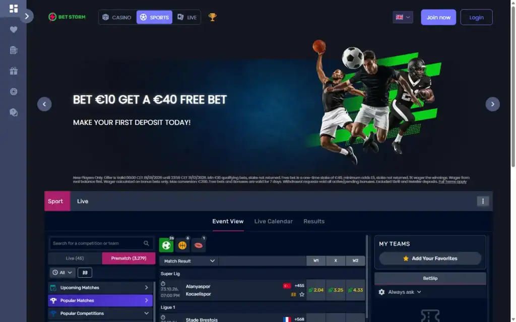 Betstorm Casino (BetStorm): Homepage