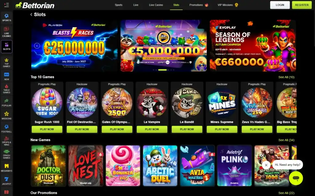 Bettorian Casino: Slots