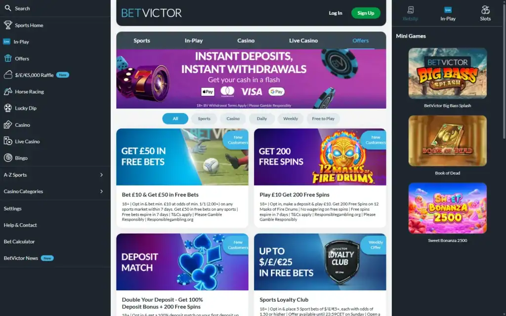 BetVictor Casino: Bonus