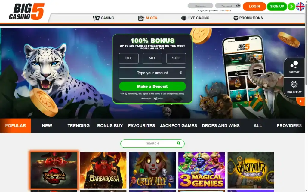 Big5 Casino: Slots