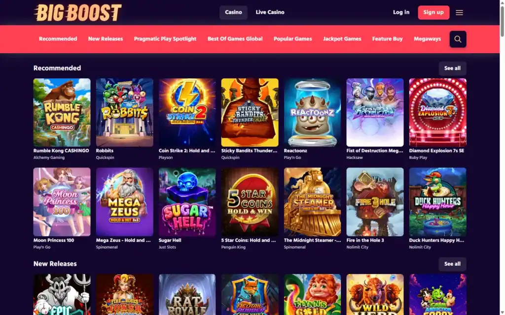 Bigboost Casino: Slots