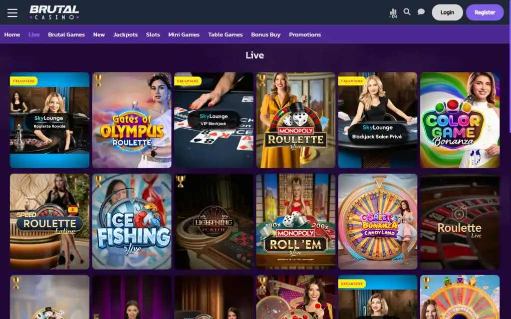Brutal Casino: Live Casino
