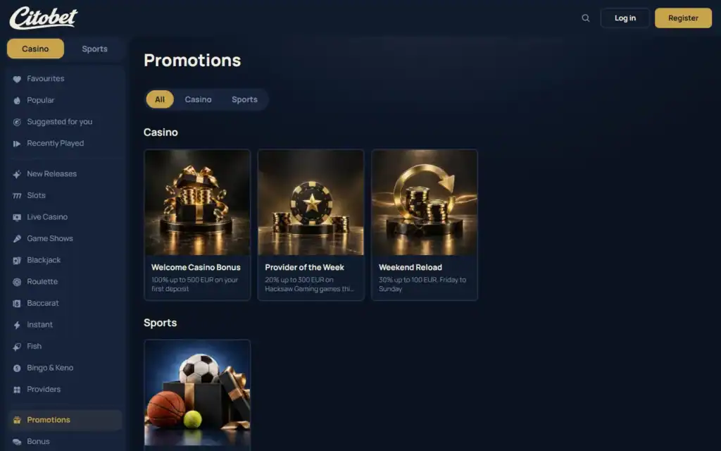Citobet Casino: Bonus