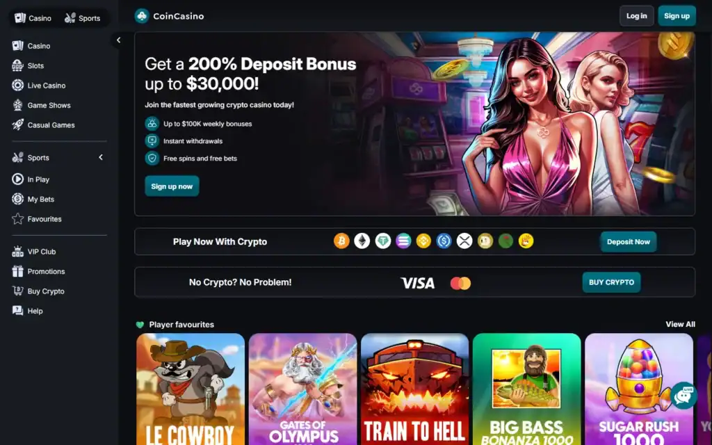 Coincasino pro: Homepage