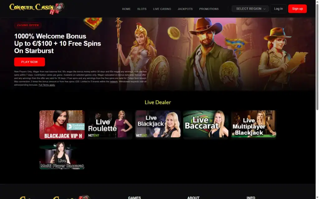 Conquer Casino (ConquerCasino.com): Live Casino