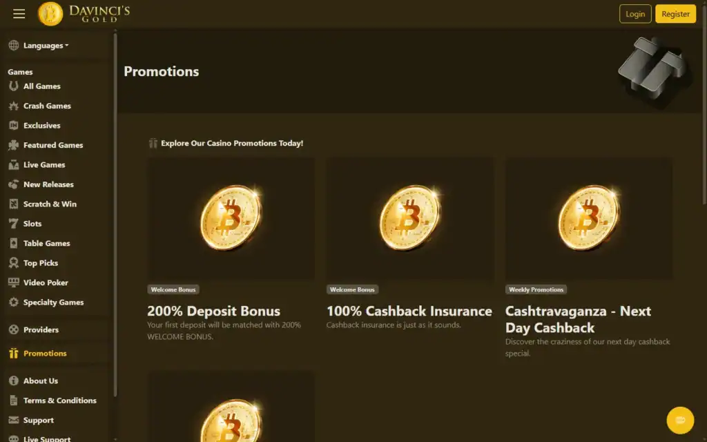 DaVinci's Gold: Bonus