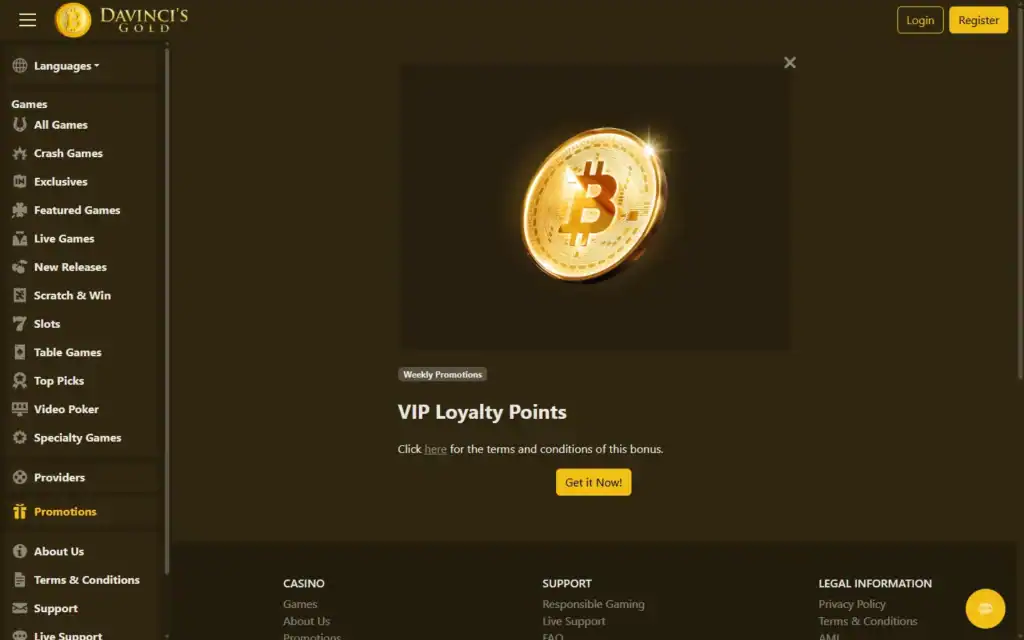 DaVinci's Gold: VIP