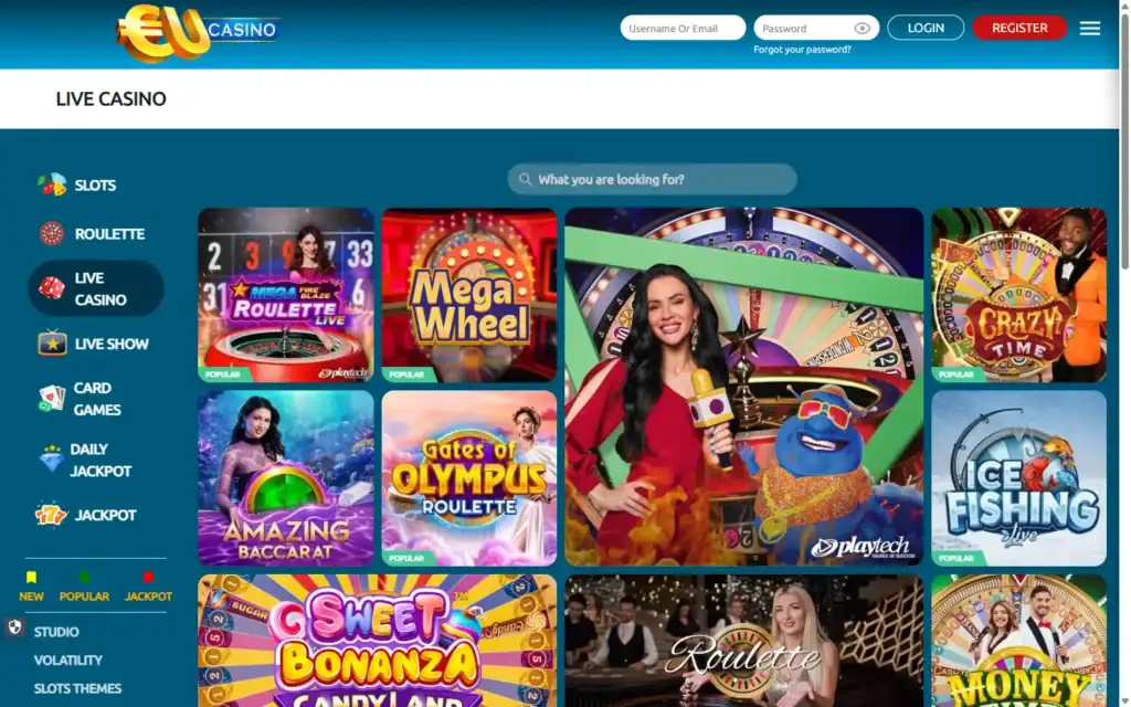 EUcasino: Live Casino