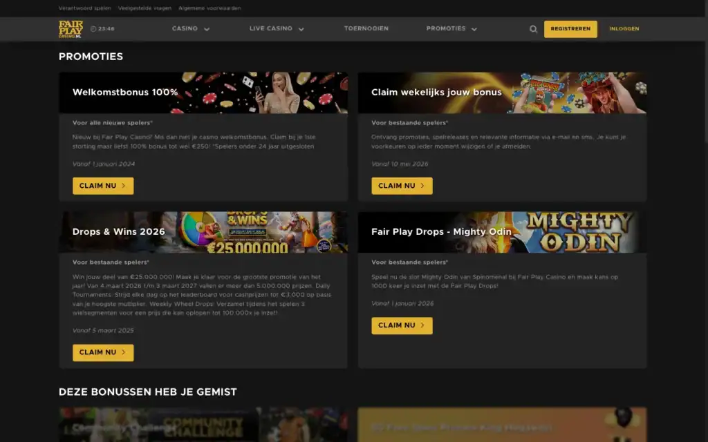 Fair Play Casino: Bonus