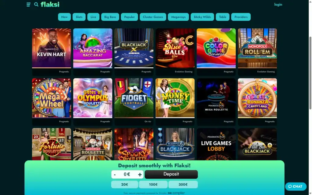 Flaksi Kasino: Live Casino