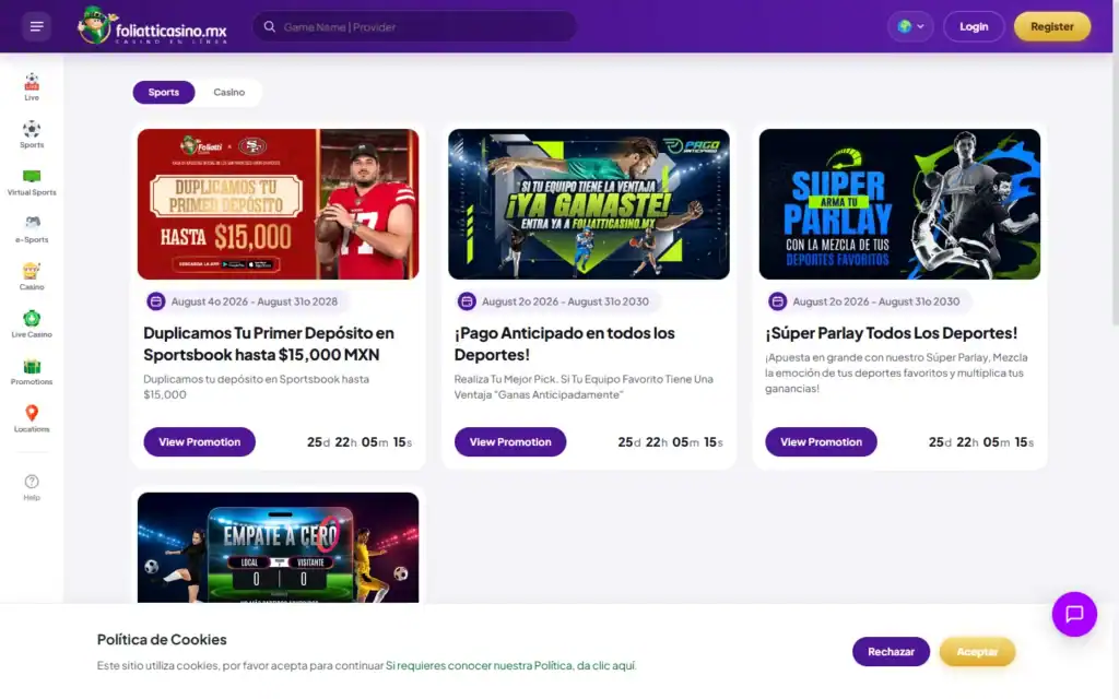 Foliatti Casino: Bonus