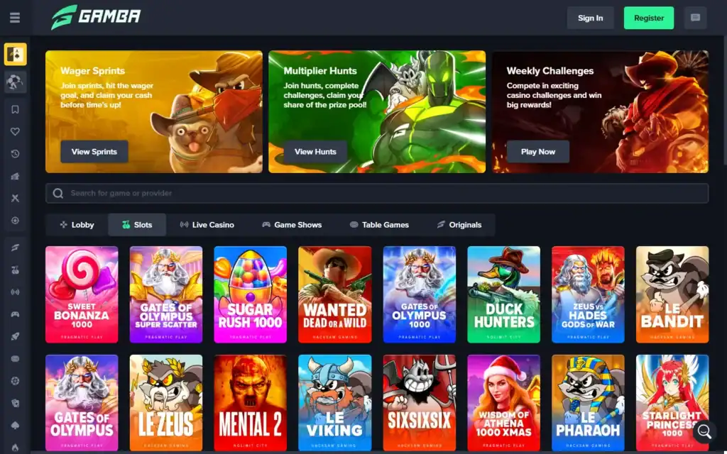 Gamba Casino: Slots