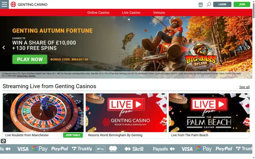 Genting Casino: Homepage