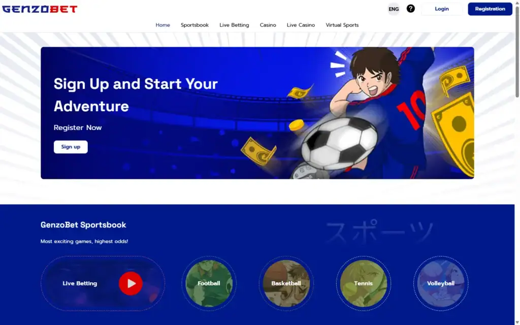 GenzoBet: Homepage