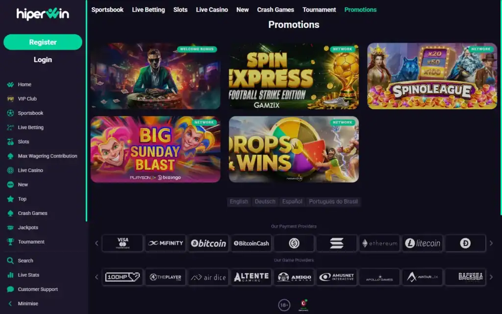 Hiperwin Casino: Bonus