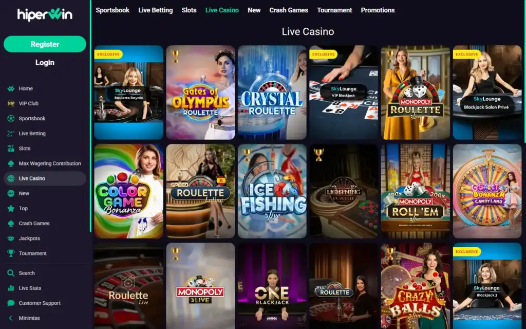 Hiperwin Casino: Live Casino