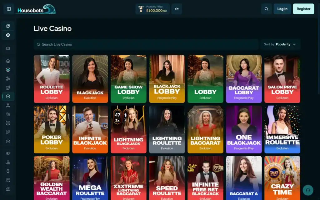 Housebets Casino: Live Casino