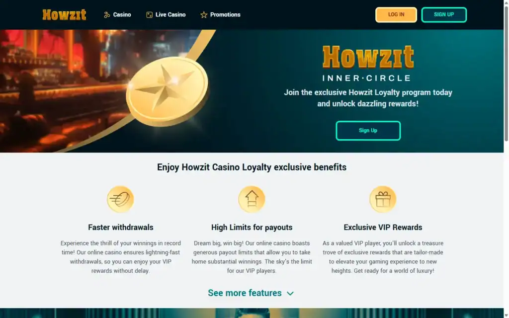 Howzit Casino: VIP