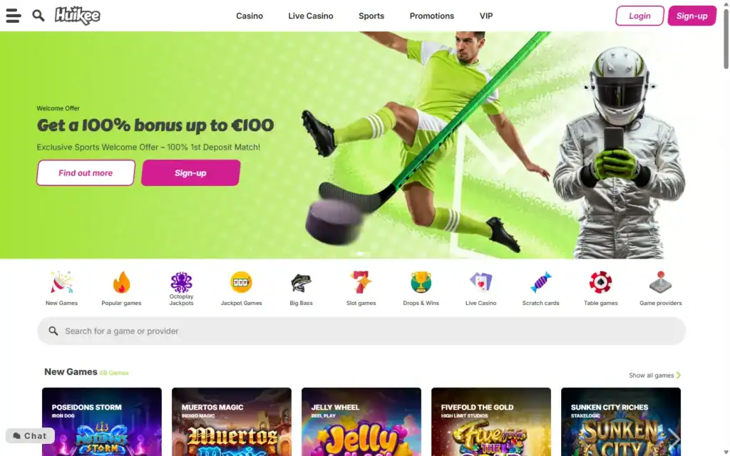 Huikee Casino: Homepage