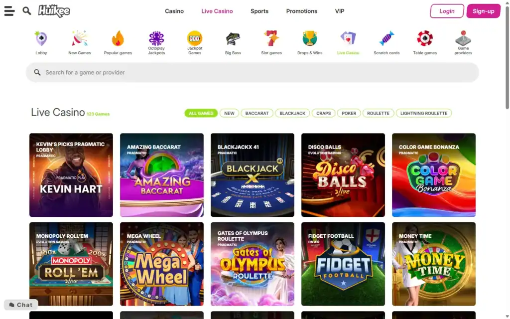 Huikee Casino: Live Casino