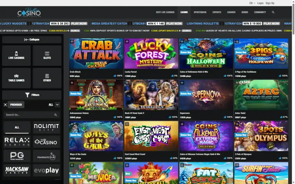 Hustles Casino: Slots