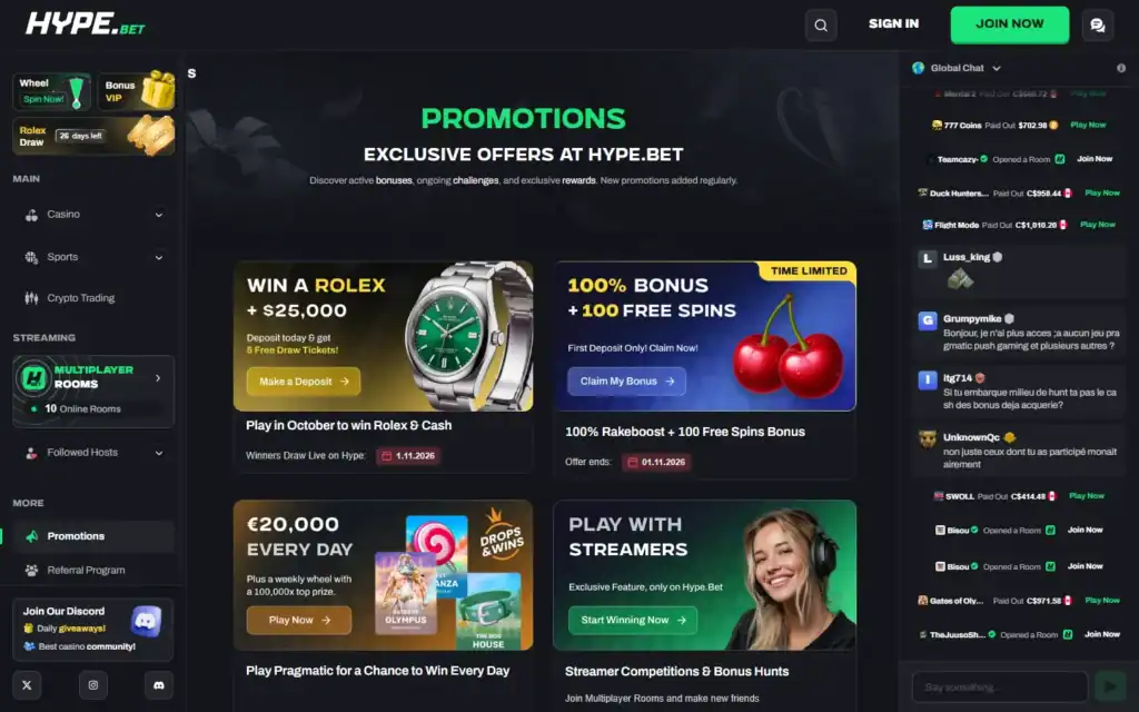 Hype Bet Casino: Bonus