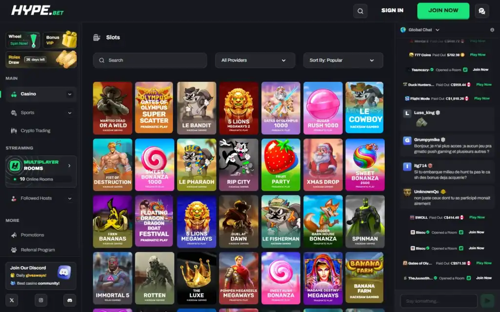 Hype Bet Casino: Slots