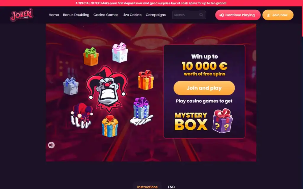 Jokeri Casino: Bonus
