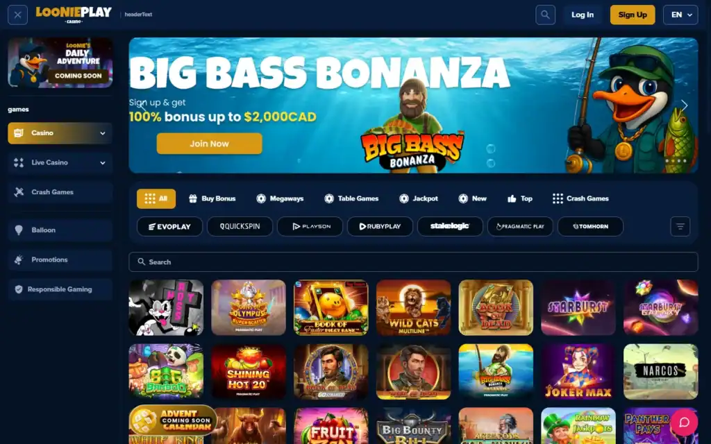 Loonieplay Casino: Slots