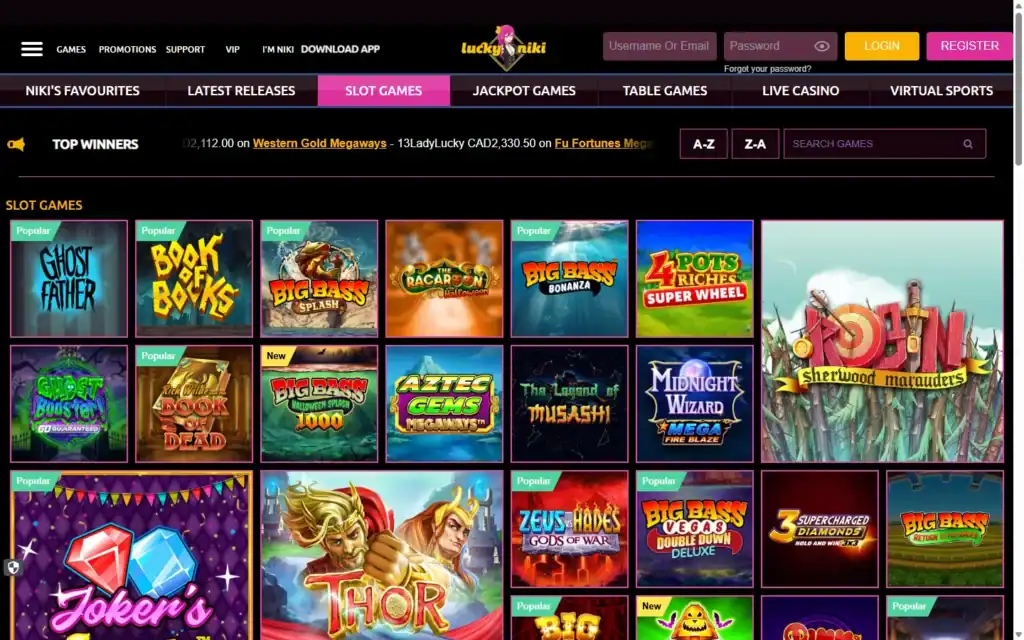 LuckyNiki Casino: Slots