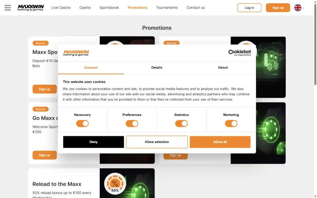Maxxwin: Bonus