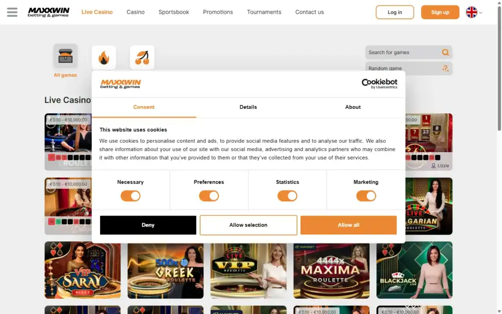 Maxxwin: Live Casino