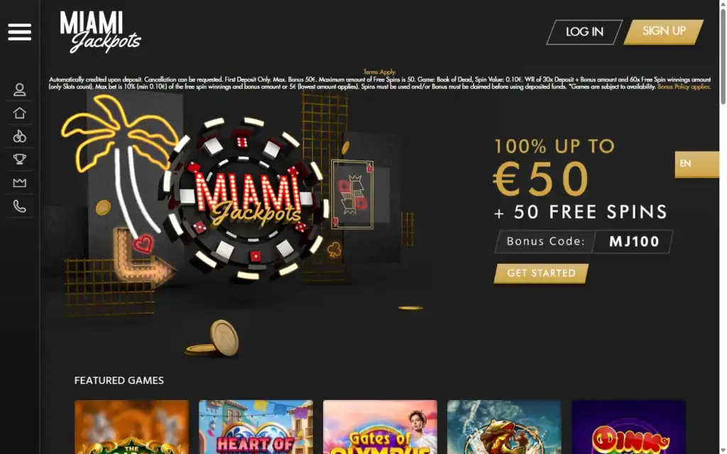 Miami Jackpots Casino: Slots